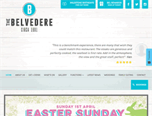 Tablet Screenshot of belvederehotel.com.au